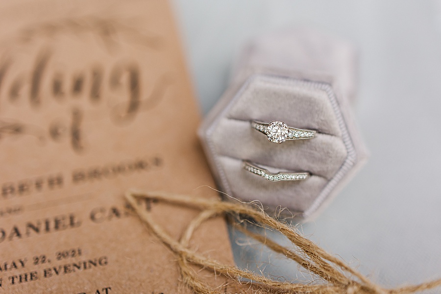 macro detail shot of wedding ring