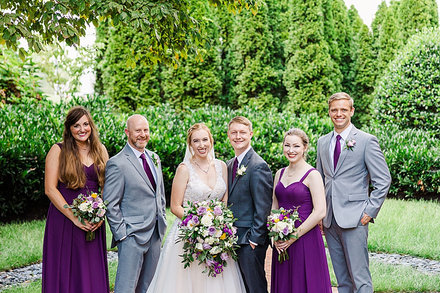 joyful lavender wedding party