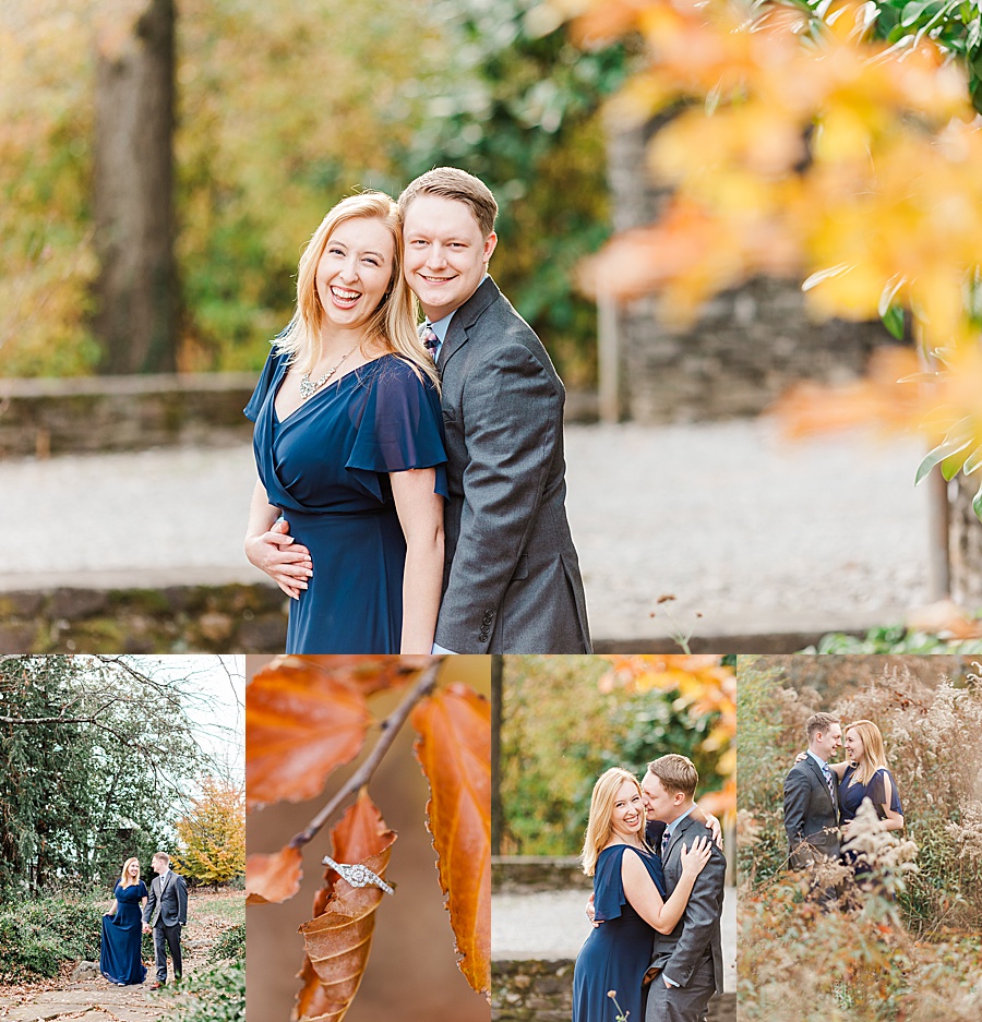 fall color engagement session