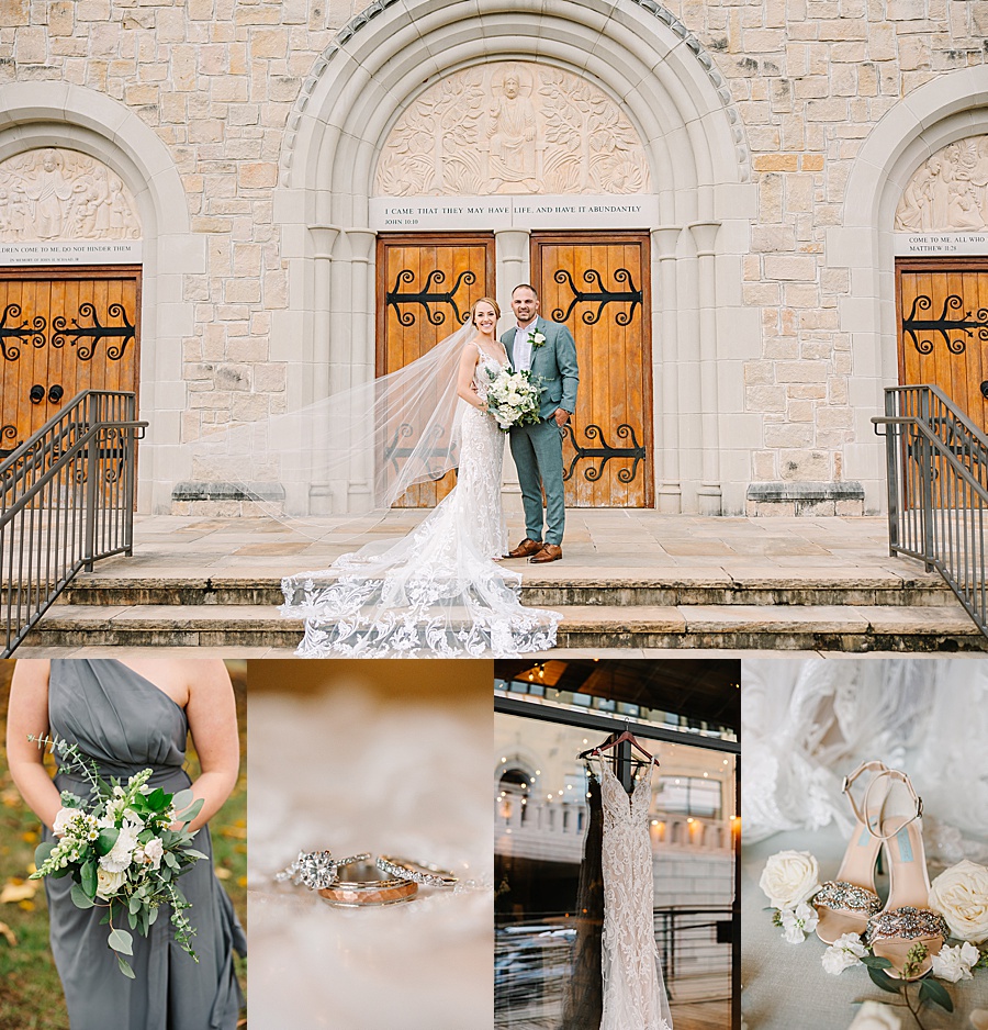 St. John Neumann Catholic wedding in Knoxville TN with a reception at the Jackson Terminal photographed by Mandy Hart Photo, Knoxville Wedding Photographer