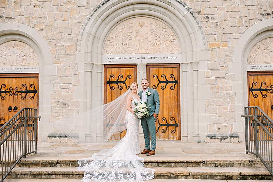 Bride & Groom at St. John Neumann Catholic wedding in Knoxville TN by Mandy Hart Photo, Knoxville TN Wedding Photographer
