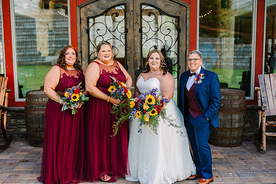 bridal party at wedding at Venue at Greenbrier Estate by Mandy Hart Photo Knoxville Wedding photographer