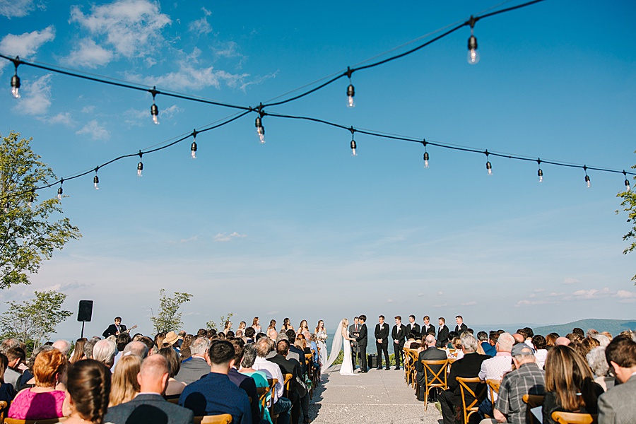 Mountain top wedding ceremony at the McLemore Club atop lookout mountain