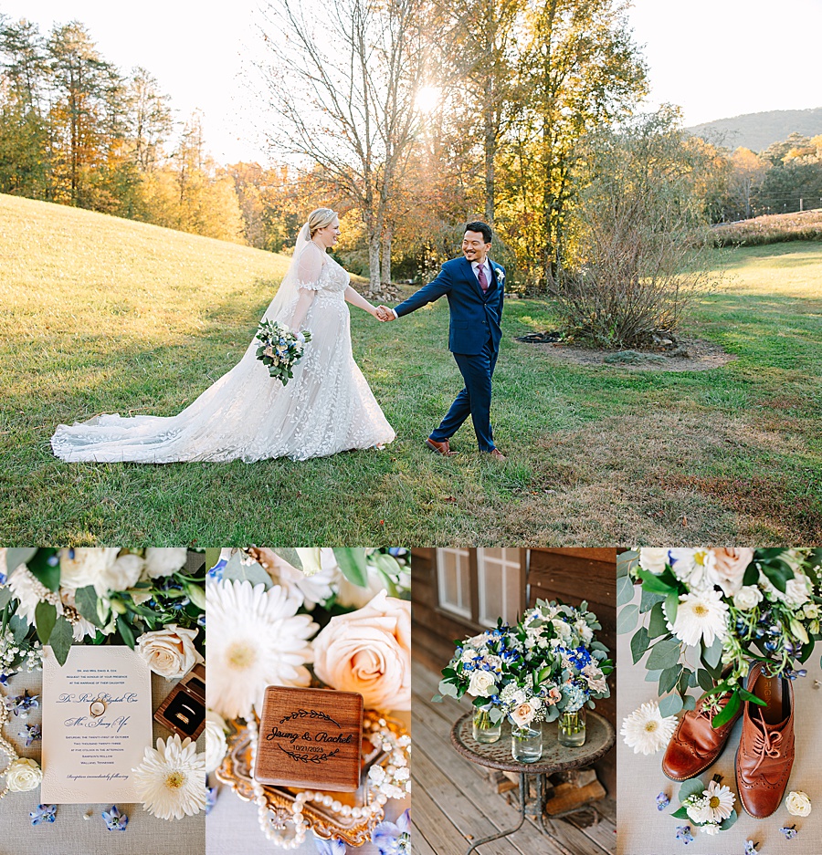 Fall wedding day at Sampson's hollow