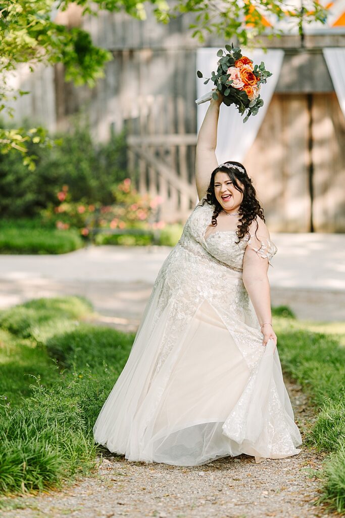 bride at riverview farms wedding