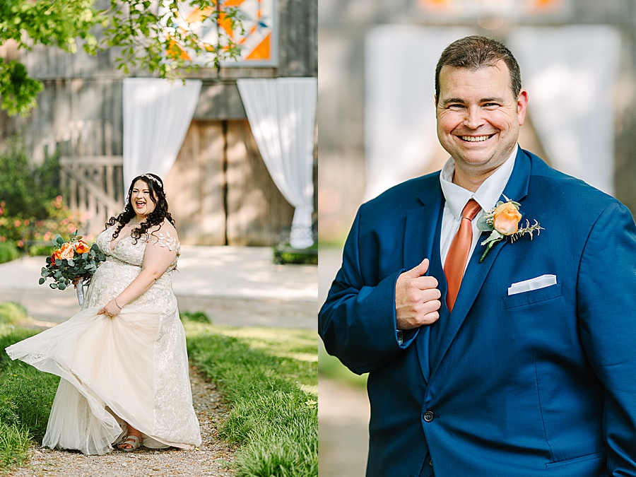 bride and groom at riverview farms wedding