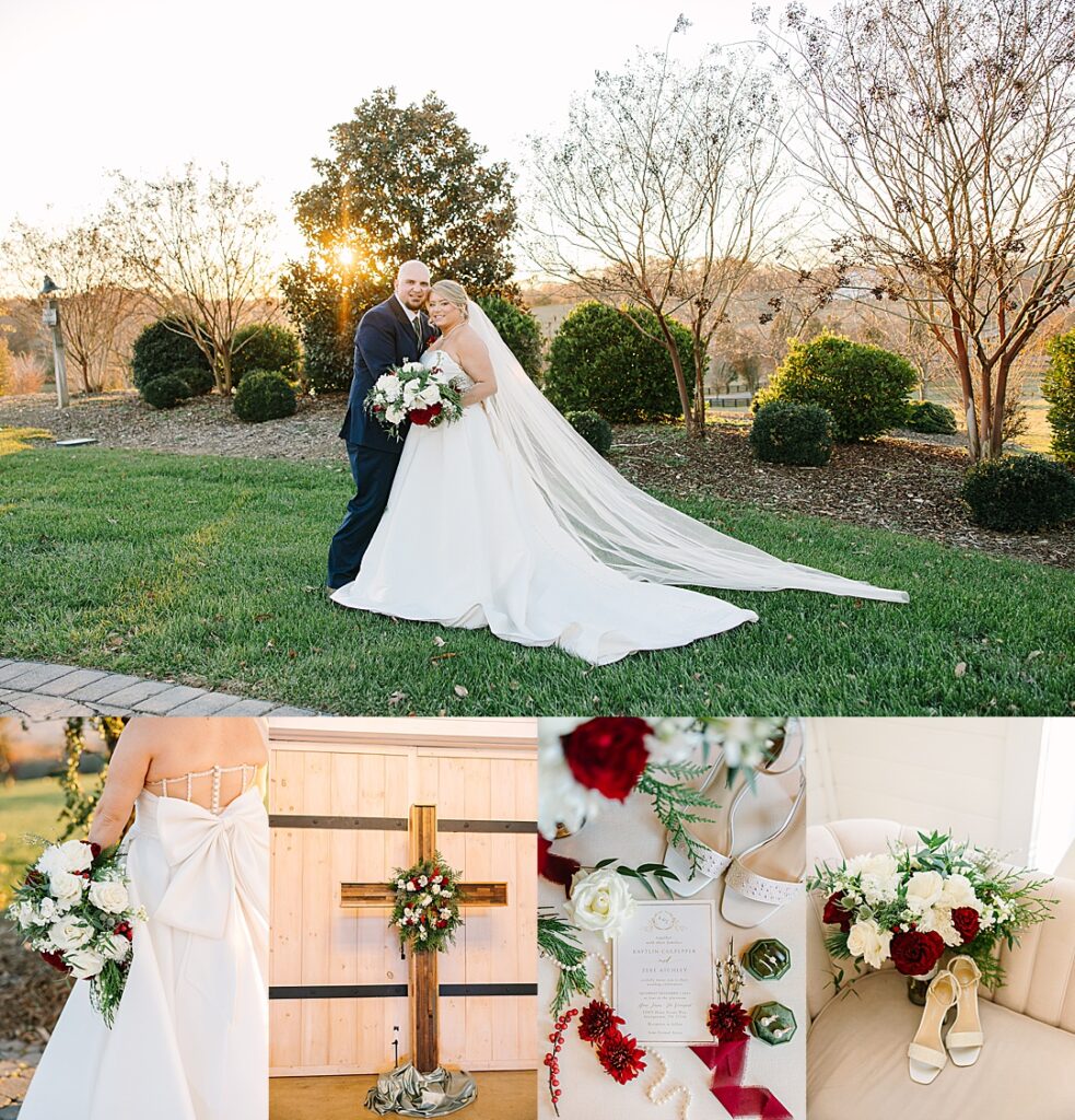 winter wedding at howe farms