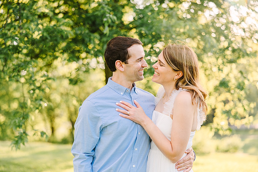 golden hour engagement session at Lakeshore Park
